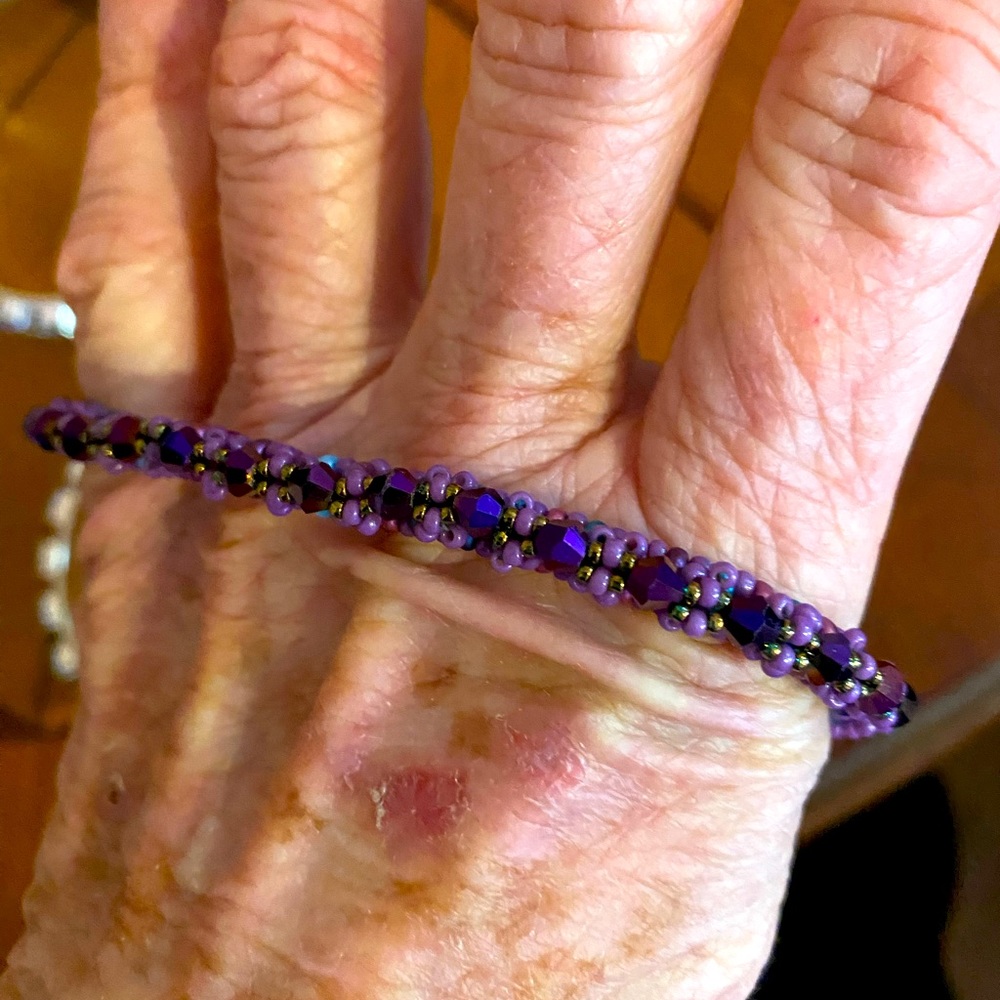 Hand made bracelet with genuine gems